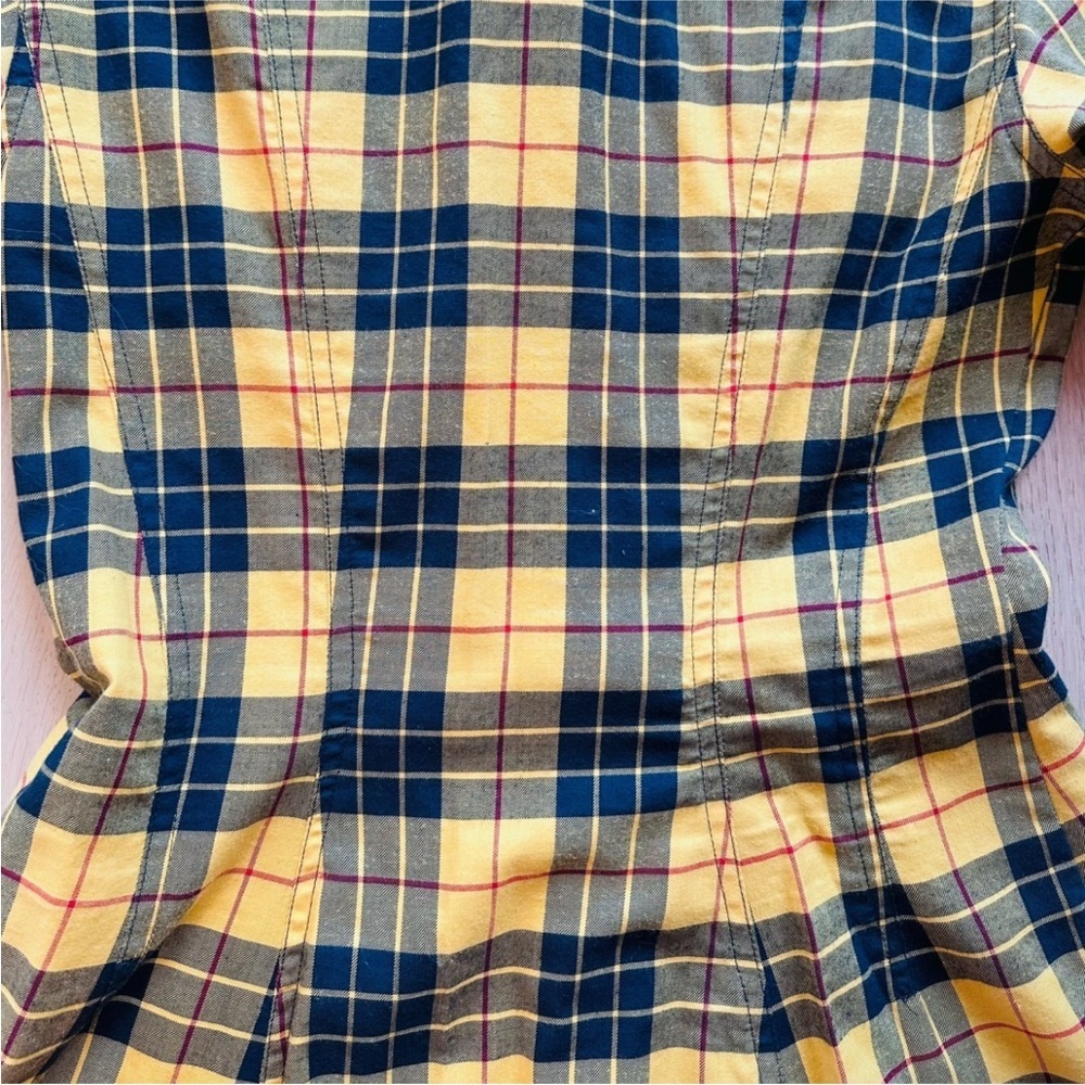 BYRON LARS Yellow & Black Plaid Romper – Size 6 💛🖤 - Picture 5 of 7